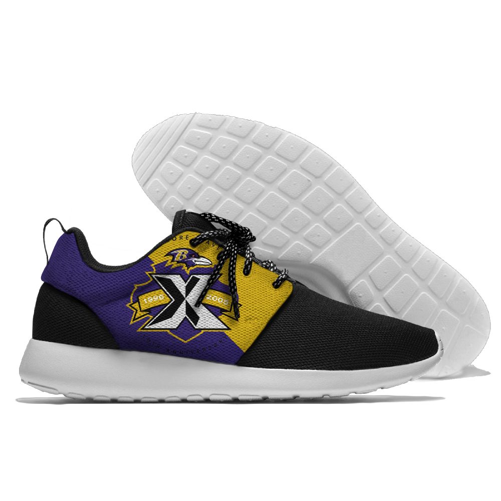 Women's NFL Baltimore Ravens Roshe Style Lightweight Running Shoes 003